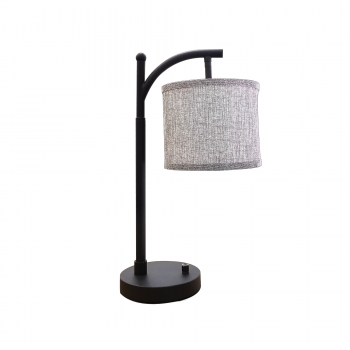 Fabric table lamp modern usb desk light fabric reading lamps with usb charging port bedside lamps for bedroom living room